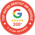 Top rated dentist on Google logo