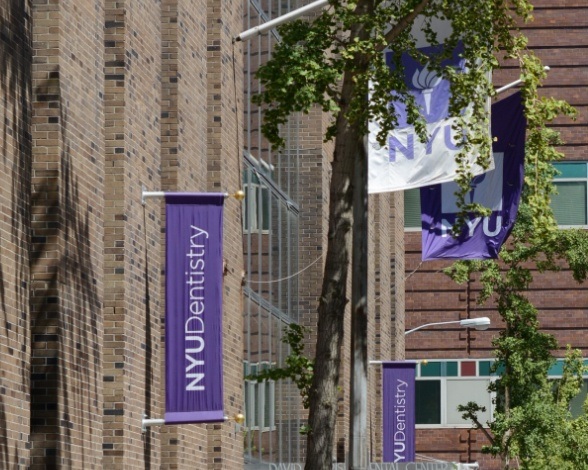 Outside view of New York University building