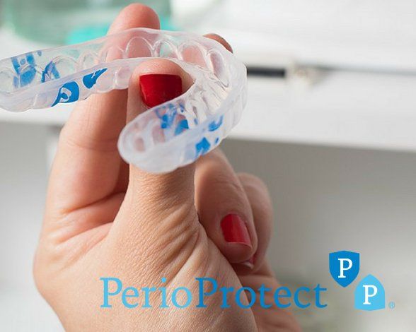 Perio protect antibiotic therapy application appliance